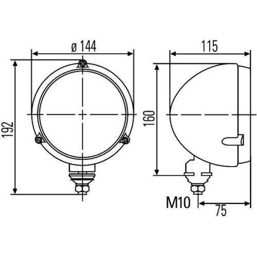 HELLA Hauptscheinwerfer 1A3 996 162-607 für CASE IH PAUS, links, rechts