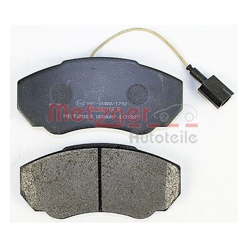 Bremsbelagsatz, Scheibenbremse METZGER 1170227 f&uuml;r CITRO&Euml;N FIAT PEUGEOT