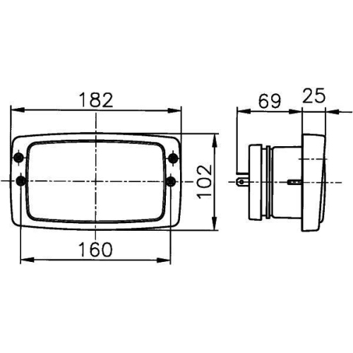 HELLA Hauptscheinwerfer 1AB 006 213-001 f&uuml;r MERCEDES-BENZ VOLVO HYUNDAI BOMAG