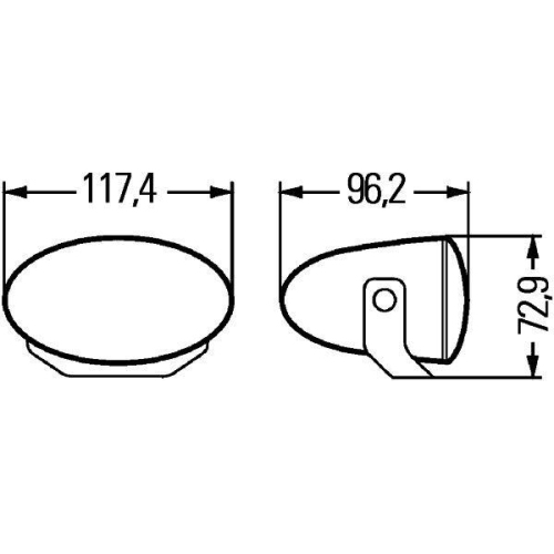 HELLA Fernscheinwerfer 1FA 008 283-011 f&uuml;r DAF MACK CATERPILLAR, links, rechts