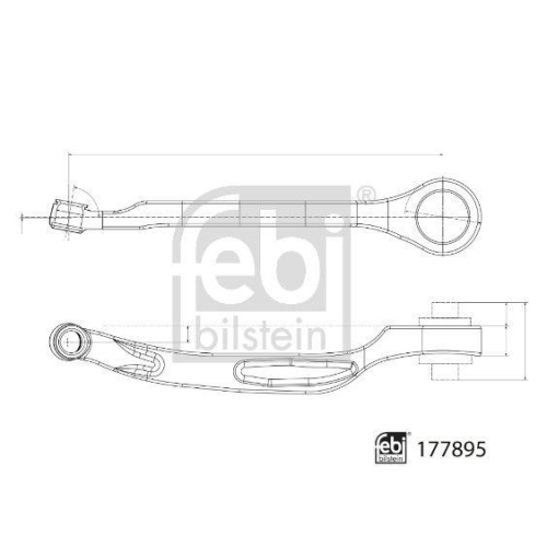 FEBI BILSTEIN Lenker, Radaufh&auml;ngung 177895 f&uuml;r MERCEDES-BENZ, Vorderachse links