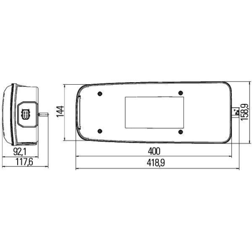 HELLA Heckleuchte 2VP 011 511-241 für, rechts