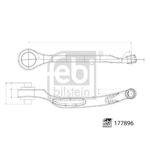 Lenker, Radaufhängung FEBI BILSTEIN 177896 für MERCEDES-BENZ, Vorderachse rechts