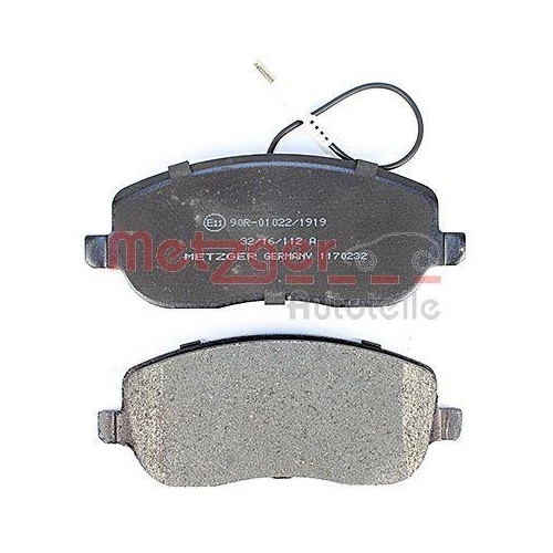 Bremsbelagsatz, Scheibenbremse METZGER 1170232 f&uuml;r CITRO&Euml;N FIAT PEUGEOT