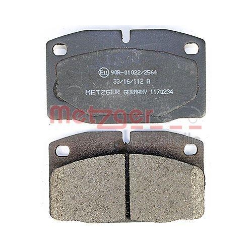Bremsbelagsatz, Scheibenbremse METZGER 1170234 f&uuml;r OPEL GENERAL MOTORS