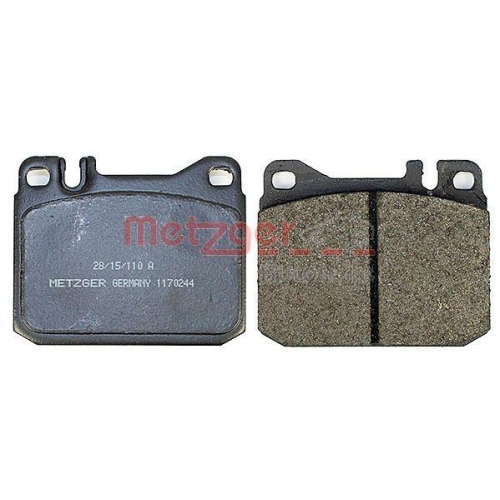 Bremsbelagsatz, Scheibenbremse METZGER 1170244 f&uuml;r MERCEDES-BENZ, Vorderachse