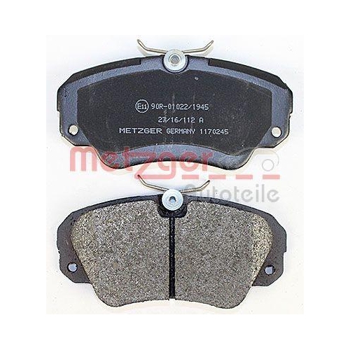 Bremsbelagsatz, Scheibenbremse METZGER 1170245 f&uuml;r OPEL, Vorderachse