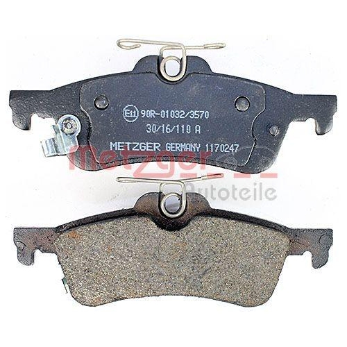 Bremsbelagsatz, Scheibenbremse METZGER 1170247 GREENPARTS f&uuml;r TOYOTA