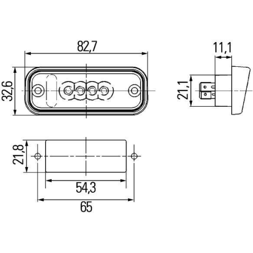 HELLA Kennzeichenleuchte 2KA 010 278-011 für DAF IVECO SCANIA VOLVO FAUN TAM