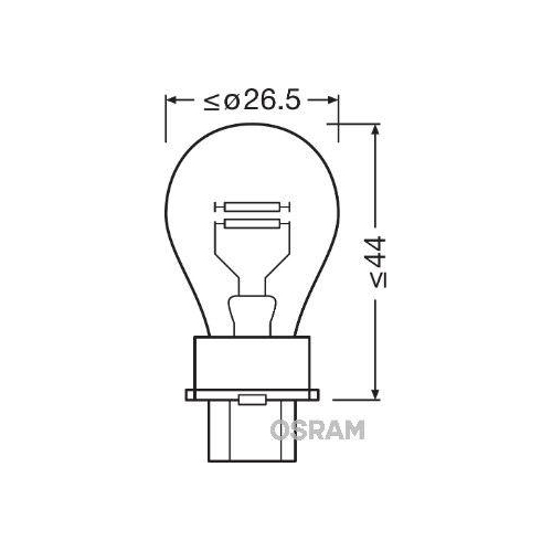 Glühlampe, Blinkleuchte ams-OSRAM 3157 ORIGINAL für, hinten, vorne