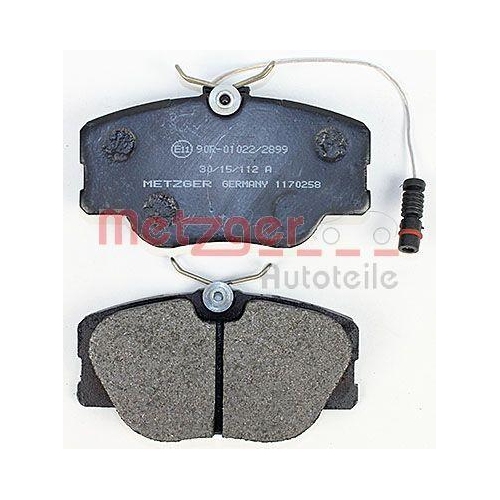 Bremsbelagsatz, Scheibenbremse METZGER 1170258 f&uuml;r MERCEDES-BENZ, Vorderachse