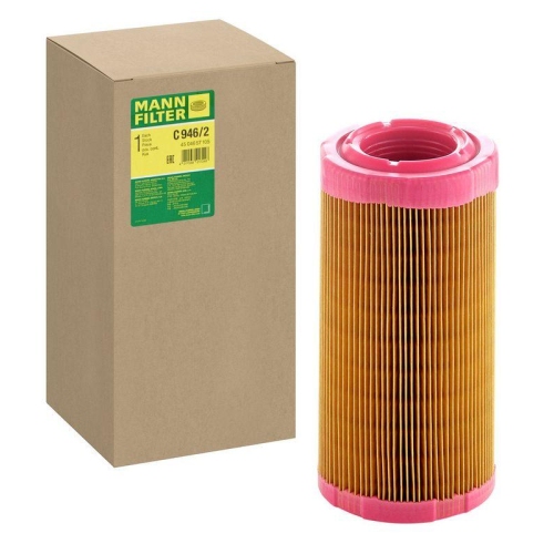 Luftfilter MANN-FILTER C 946/2 f&uuml;r MITSUBISHI VOLVO FREIGHTLINER PIAGGIO HYUNDAI
