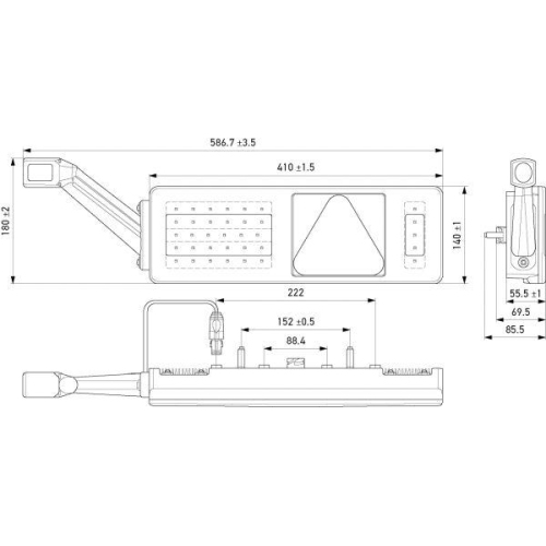 HELLA Heckleuchte 2VP 340 970-041 für, rechts