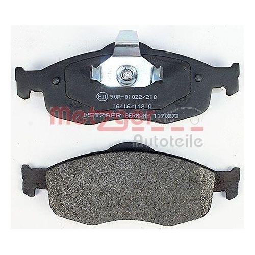 Bremsbelagsatz, Scheibenbremse METZGER 1170273 f&uuml;r FORD, Vorderachse