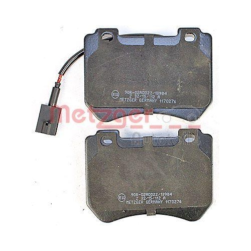 Bremsbelagsatz, Scheibenbremse METZGER 1170276 f&uuml;r ALFA ROMEO, Vorderachse