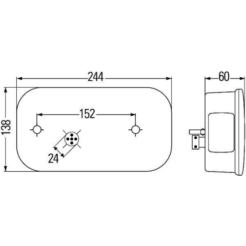 HELLA Heckleuchte 2VB 998 232-011 für, links
