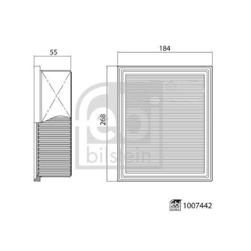 FEBI BILSTEIN 1007445 Luftfilter f&uuml;r CHERY