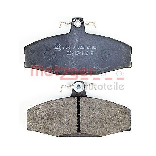 Bremsbelagsatz, Scheibenbremse METZGER 1170286 f&uuml;r SKODA VW, Vorderachse