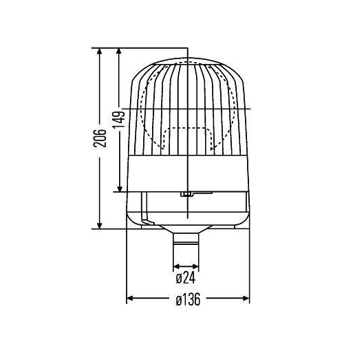 HELLA Rundumkennleuchte 2RL 007 553-001 KL Junior für MACK HAKO DELVANO