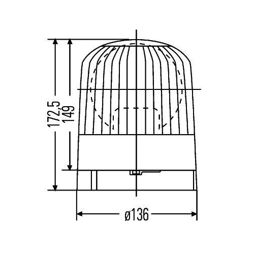 HELLA Rundumkennleuchte 2RL 007 552-001 KL Junior für MACK MERCEDES-BENZ SCANIA