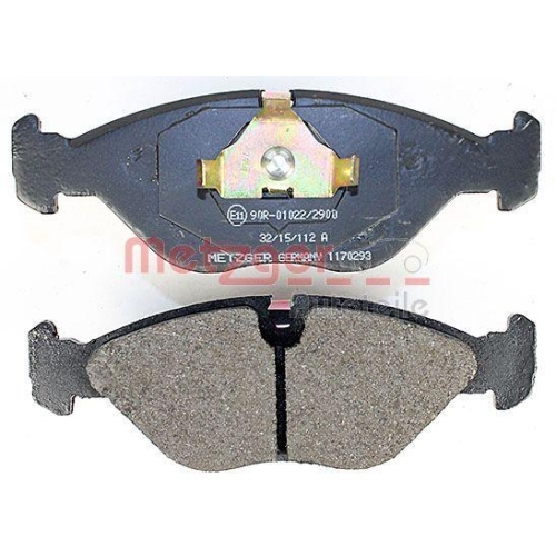 Bremsbelagsatz, Scheibenbremse METZGER 1170293 f&uuml;r SAAB, Vorderachse