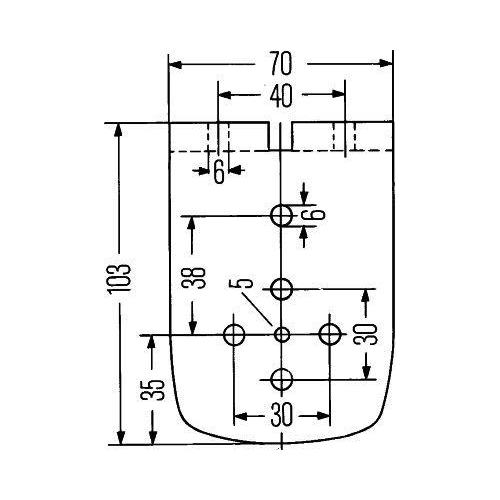 HELLA Halter, Rückstrahler 8HG 003 799-017 für HYSTER