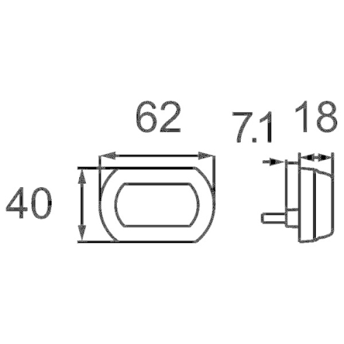 Positionsleuchte HELLA 2PF 013 323-201 SHAPELINE TECH f&uuml;r, vorne links