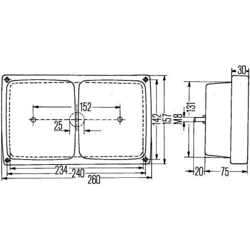 HELLA Heckleuchte 2SD 004 431-011 für DAF SCANIA VAN HOOL GOLDHOFER RENDERS