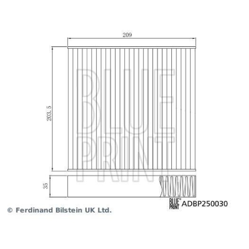 Filter, Innenraumluft BLUE PRINT ADBP250030 f&uuml;r LAND ROVER