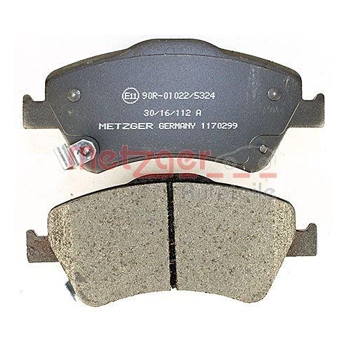 Bremsbelagsatz, Scheibenbremse METZGER 1170299 GREENPARTS f&uuml;r TOYOTA