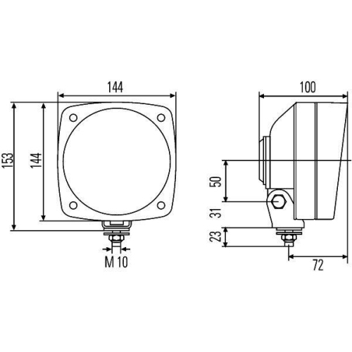 HELLA Hauptscheinwerfer 1A3 996 026-011 für SAME LIEBHERR DEUTZ-FAHR HAKO MAFI