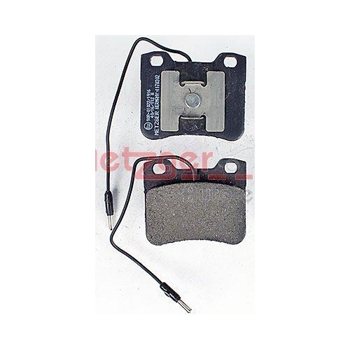 Bremsbelagsatz, Scheibenbremse METZGER 1170302 f&uuml;r CITRO&Euml;N PEUGEOT, Vorderachse