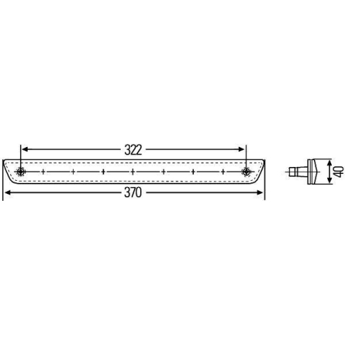 Zusatzbremsleuchte HELLA 2DA 008 136-011 f&uuml;r AUW&Auml;RTER KARMANN FENDT HOBBYCAR