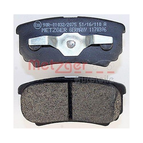 Bremsbelagsatz, Scheibenbremse METZGER 1170306 f&uuml;r CITRO&Euml;N DODGE MITSUBISHI JEEP