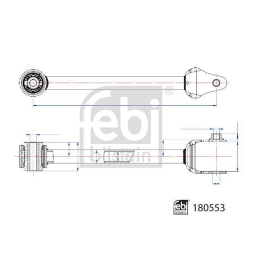 FEBI BILSTEIN Lenker, Radaufh&auml;ngung 180553 f&uuml;r MAZDA, Hinterachse links, unten