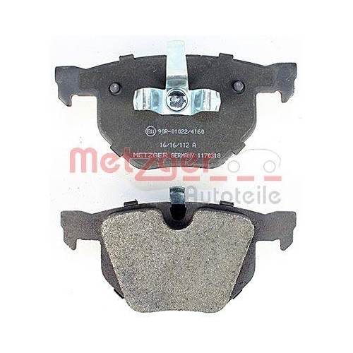 Bremsbelagsatz, Scheibenbremse METZGER 1170318 f&uuml;r BMW, Hinterachse