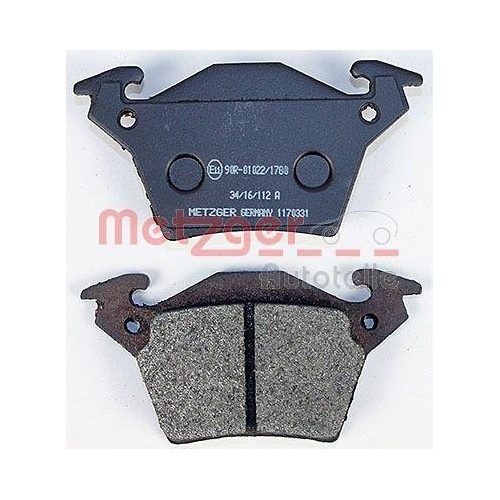 Bremsbelagsatz, Scheibenbremse METZGER 1170331 f&uuml;r MERCEDES-BENZ, Hinterachse