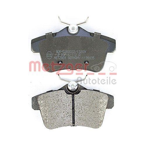 Bremsbelagsatz, Scheibenbremse METZGER 1170335 GREENPARTS f&uuml;r CITRO&Euml;N PEUGEOT