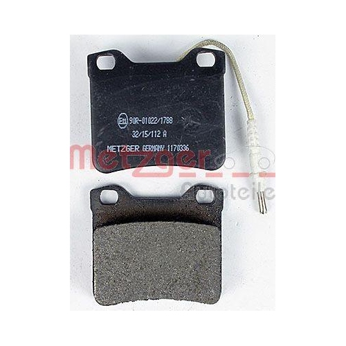 Bremsbelagsatz, Scheibenbremse METZGER 1170336 f&uuml;r MERCEDES-BENZ PEUGEOT