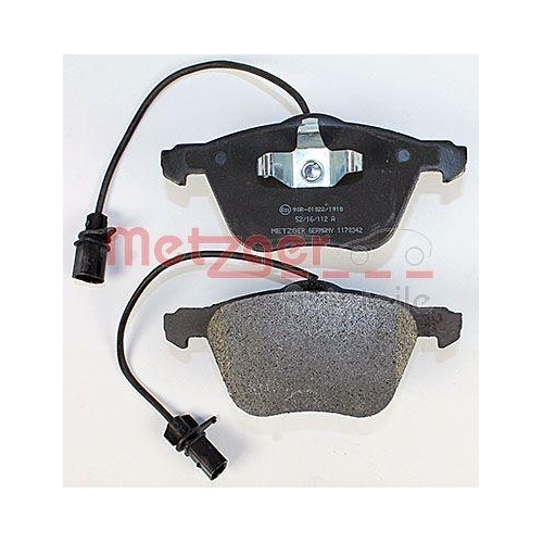 Bremsbelagsatz, Scheibenbremse METZGER 1170342 f&uuml;r FORD VAG, Vorderachse