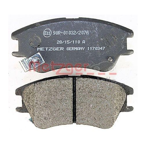 Bremsbelagsatz, Scheibenbremse METZGER 1170347 f&uuml;r HYUNDAI, Vorderachse