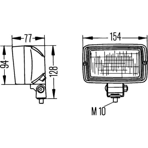 HELLA Arbeitsscheinwerfer 1GA 340 110-001 Picador für DAF SCHMITZ CARGOBULL