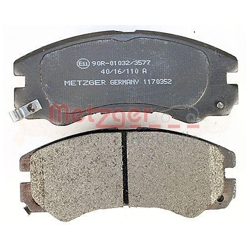 Bremsbelagsatz, Scheibenbremse METZGER 1170352 f&uuml;r OPEL, Vorderachse