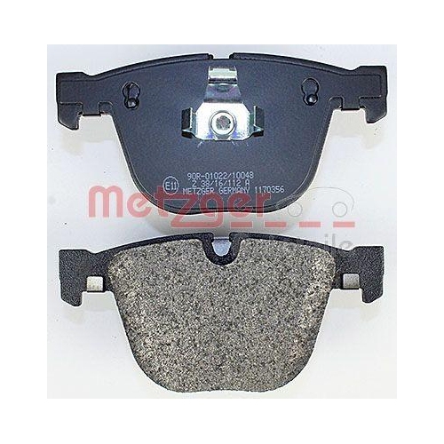 Bremsbelagsatz, Scheibenbremse METZGER 1170356 GREENPARTS f&uuml;r BMW, Hinterachse