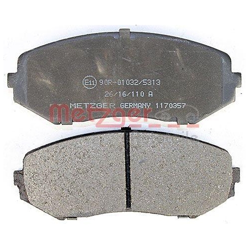 Bremsbelagsatz, Scheibenbremse METZGER 1170357 f&uuml;r SUZUKI, Vorderachse