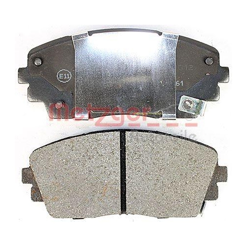 Bremsbelagsatz, Scheibenbremse METZGER 1170361 f&uuml;r KIA, Vorderachse