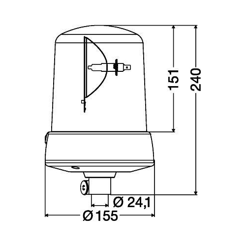 HELLA Rundumkennleuchte 2RL 008 063-111 KL 7000 für AEBI DAF IVECO SCANIA MAFI