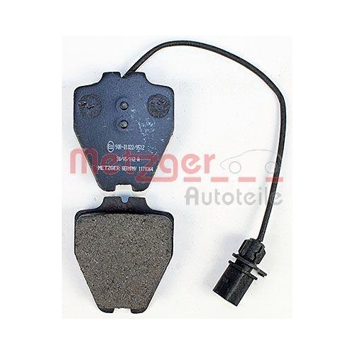 Bremsbelagsatz, Scheibenbremse METZGER 1170364 f&uuml;r VAG, Vorderachse