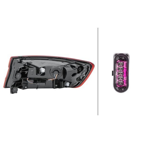 HELLA Heckleuchte 2SD 012 246-051 für AUDI AUDI (FAW), links