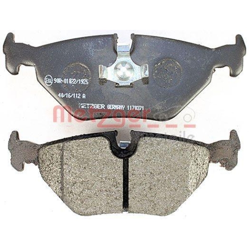 Bremsbelagsatz, Scheibenbremse METZGER 1170371 f&uuml;r BMW, Hinterachse